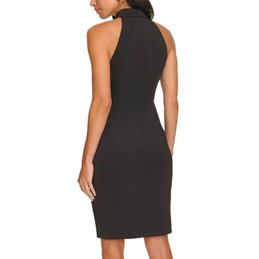 NWT Calvin Klein Embellishments Halter Sheath - Picture 3 of 5